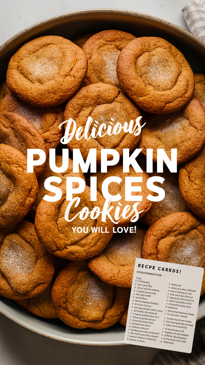 spiced pumpkin cookies, fall dessert recipes, pumpkin spice baking, autumn cookie treats, seasonal cookie flavors