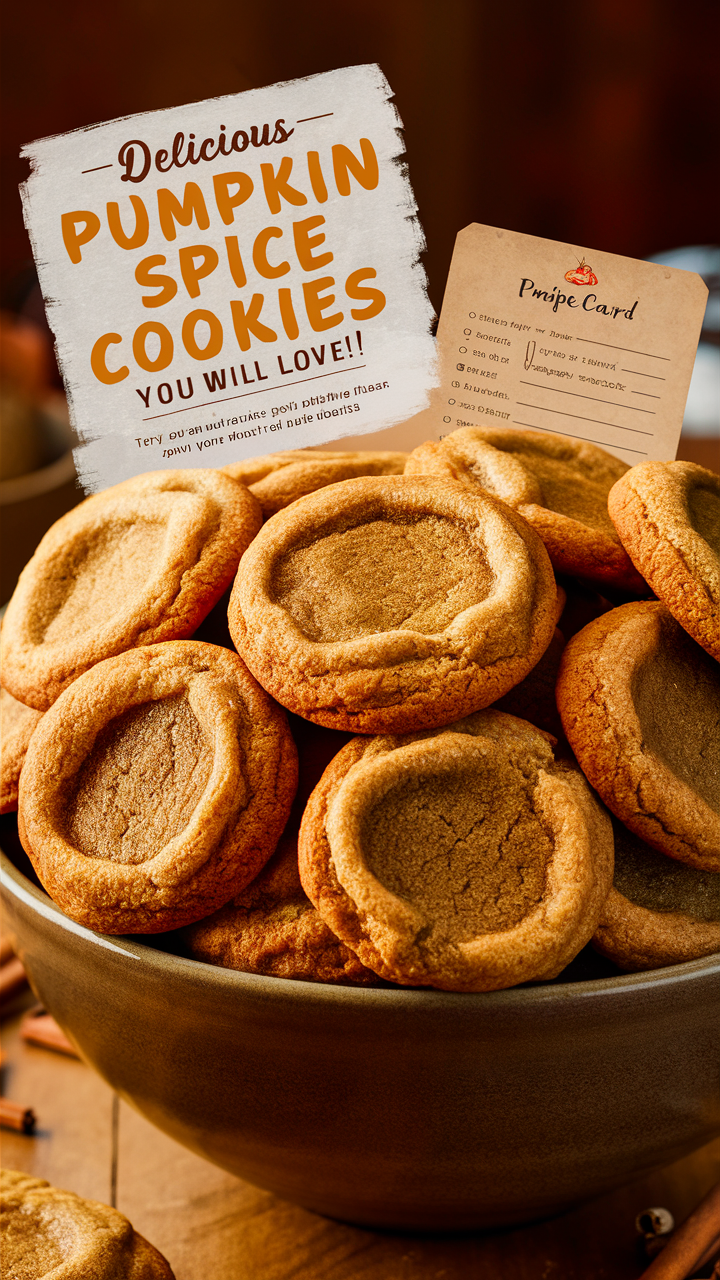 spiced pumpkin cookies, fall dessert recipes, pumpkin spice baking, autumn cookie treats, seasonal cookie flavors