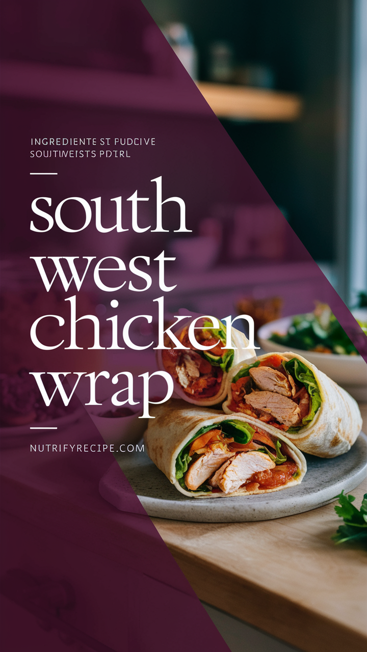 Chicken Wrap Recipe, Southwest Wrap, Chicken Wrap Ideas, Southwest Chicken Wrap, Easy Chicken Wrap
