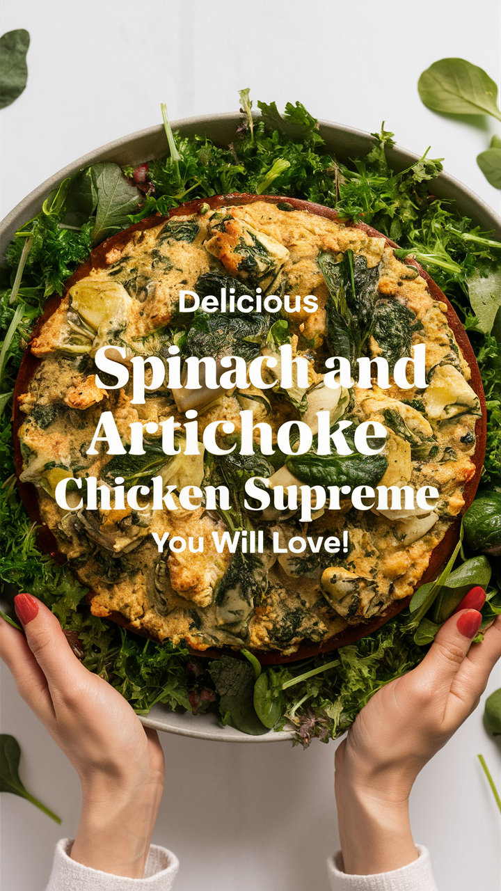 Spinach and artichoke recipe, Artichoke chicken casserole, Spinach artichoke dip, Chicken supreme casserole, Spinach artichoke stuffed chicken