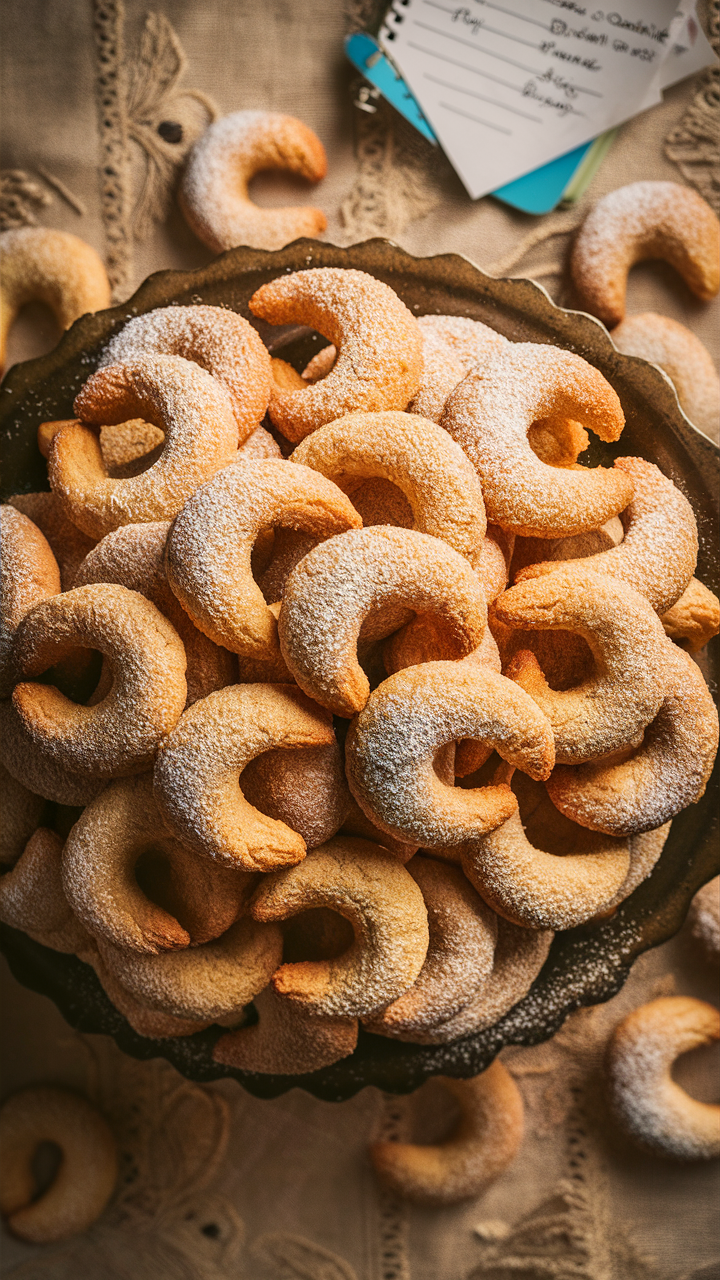 Almond crescent cookies, Best almond crescent cookies, Easy almond crescent cookies, Homemade almond crescent cookies, Delicious almond crescent cookies