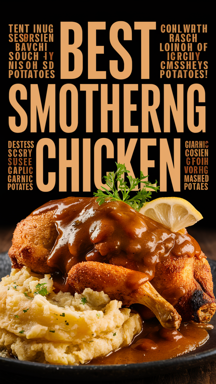 Smothered chicken recipe, Southern smothered chicken, Creamy smothered chicken, Easy smothered chicken, Cajun smothered chicken