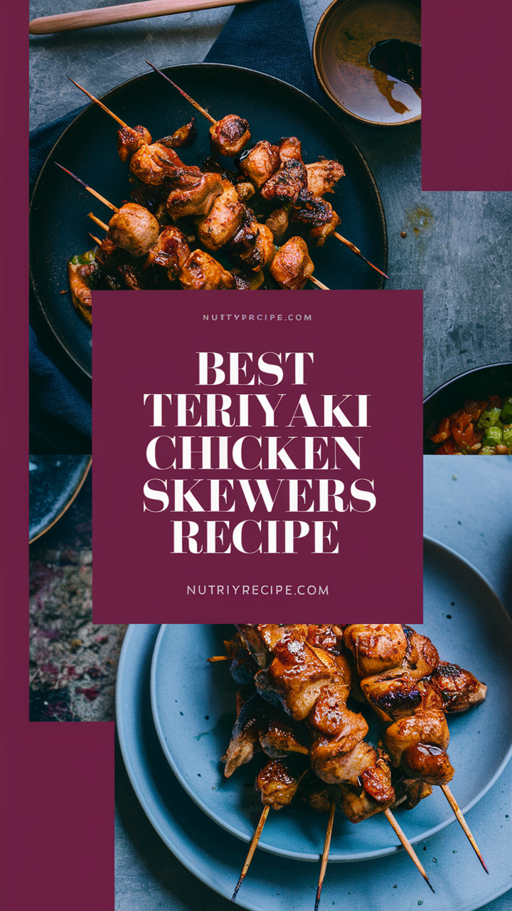 Teriyaki chicken skewers recipe, Grilled teriyaki chicken skewers, Teriyaki chicken marinade, Homemade teriyaki sauce, Teriyaki chicken kabobs