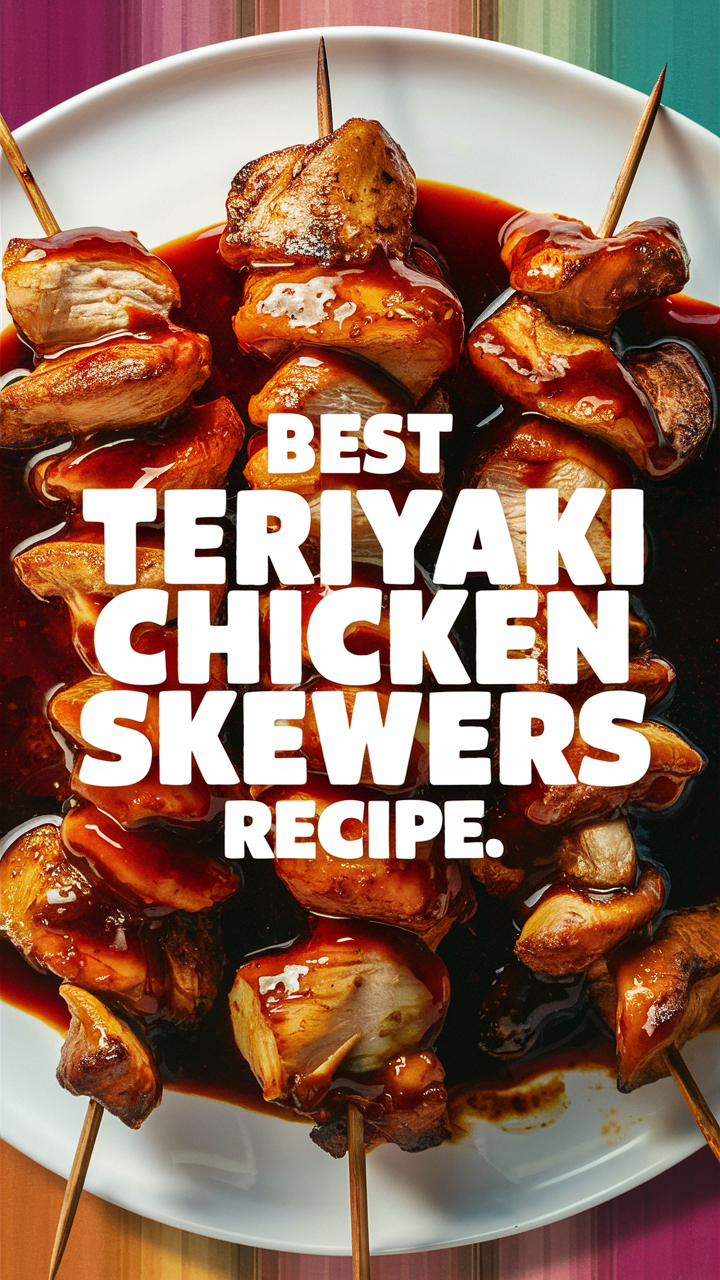 Teriyaki chicken skewers recipe, Grilled teriyaki chicken skewers, Teriyaki chicken marinade, Homemade teriyaki sauce, Teriyaki chicken kabobs