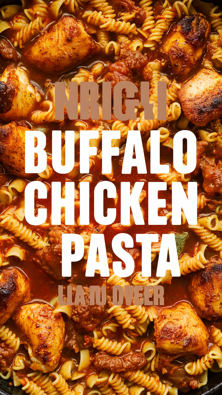 Buffalo chicken pasta recipe, spicy buffalo pasta, creamy buffalo chicken pasta, buffalo chicken alfredo, buffalo chicken pasta bake