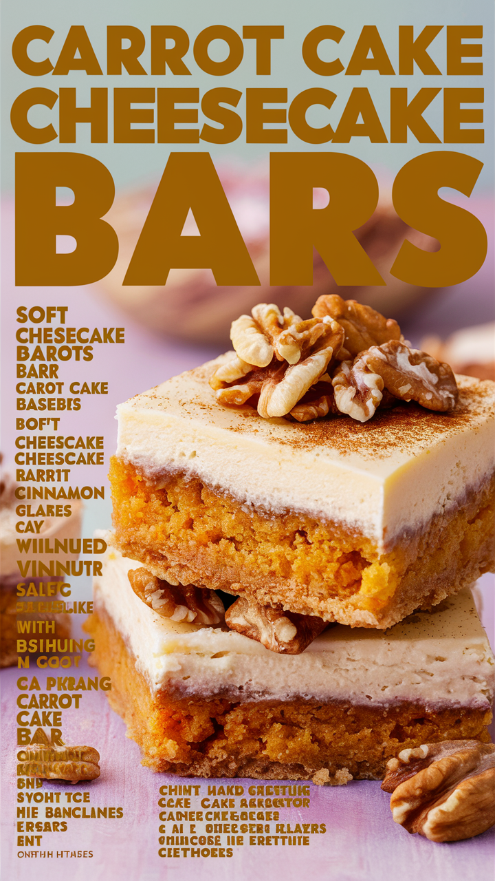 Carrot cake cheesecake bars, 
Cheesecake bars recipe, 
Carrot cake recipe, 
Easy carrot cake, 
Best cheesecake bars