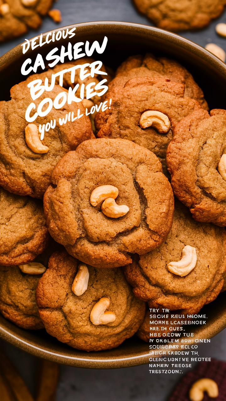 Cashew butter cookies, healthy dessert recipe, nut butter recipes, homemade cookie recipe, gourmet cookie recipes