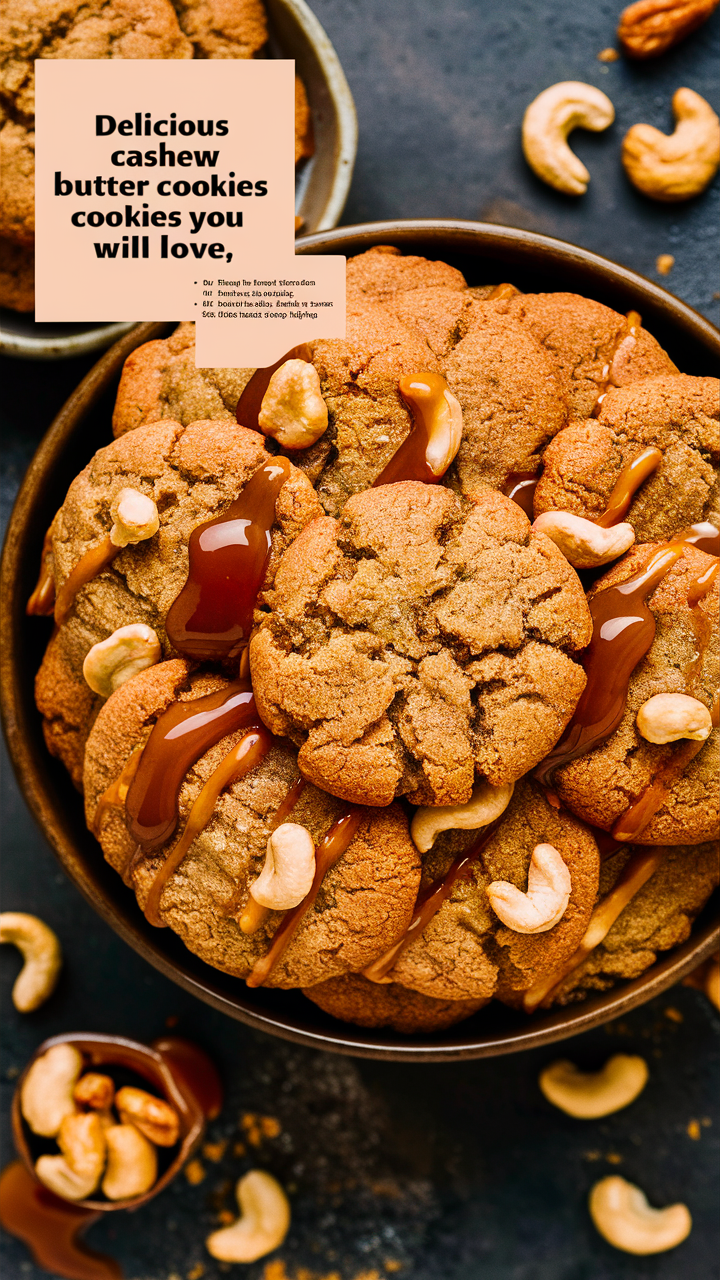 Cashew butter cookies, healthy dessert recipe, nut butter recipes, homemade cookie recipe, gourmet cookie recipes