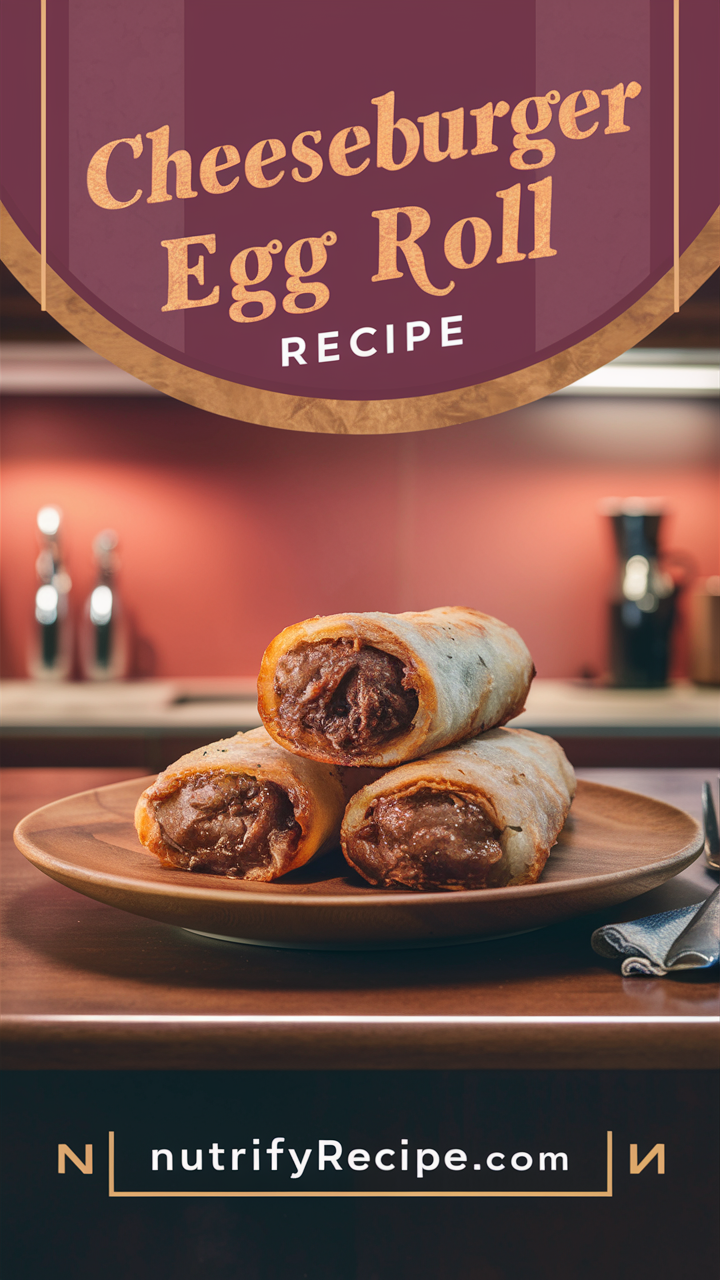 Cheeseburger egg roll, Egg roll recipe, Homemade cheeseburger, Ground beef recipe, Finger food recipe