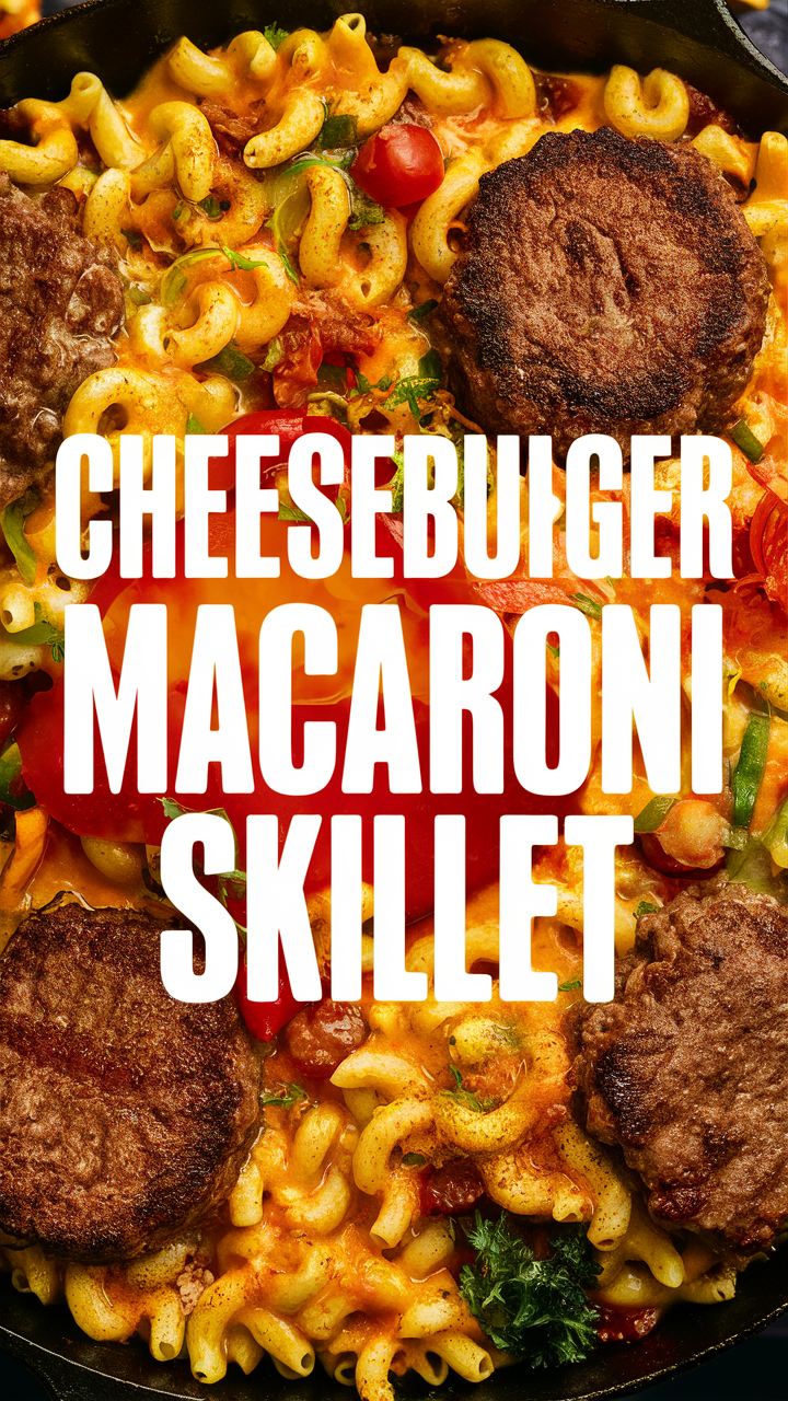 Cheeseburger Skillet, Easy Skillet Meal, Ground Beef Skillet, One-Pan Dinner, Family-friendly Meal