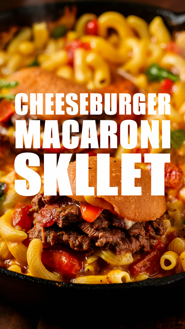 Cheeseburger Skillet, Easy Skillet Meal, Ground Beef Skillet, One-Pan Dinner, Family-friendly Meal