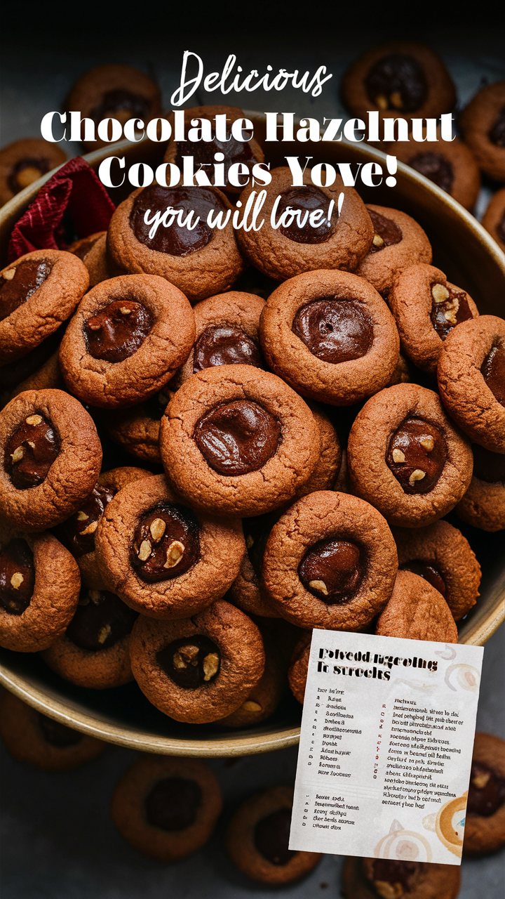 Chocolate hazelnut cookies, hazelnut chocolate dessert, gourmet hazelnut cookies, chocolate hazelnut pastries, best hazelnut-chocolate treats