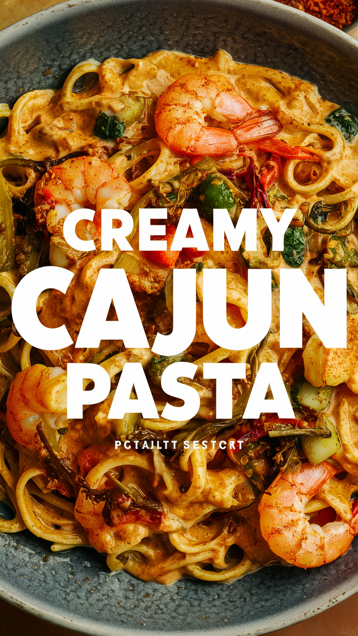 Creamy Cajun Pasta, Cajun Pasta Recipe, Creamy Pasta Dish, Cajun Cream Sauce, Spicy Cajun Pasta