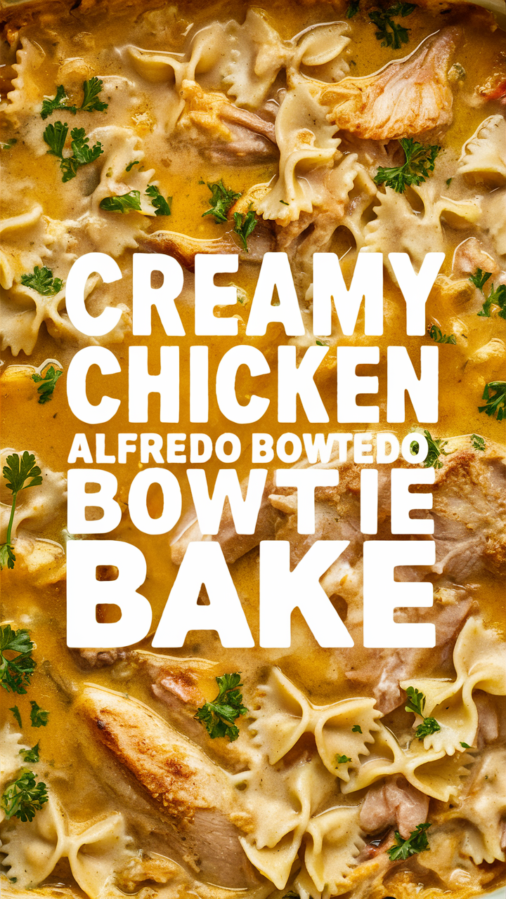 Creamy chicken Alfredo recipe, Chicken Alfredo casserole, Delicious pasta bake, Creamy pasta bake, Alfredo pasta dish
