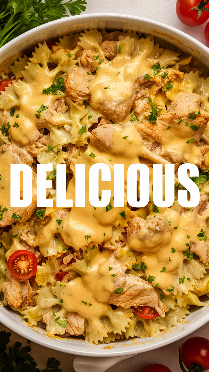 Creamy chicken Alfredo recipe, Chicken Alfredo casserole, Delicious pasta bake, Creamy pasta bake, Alfredo pasta dish