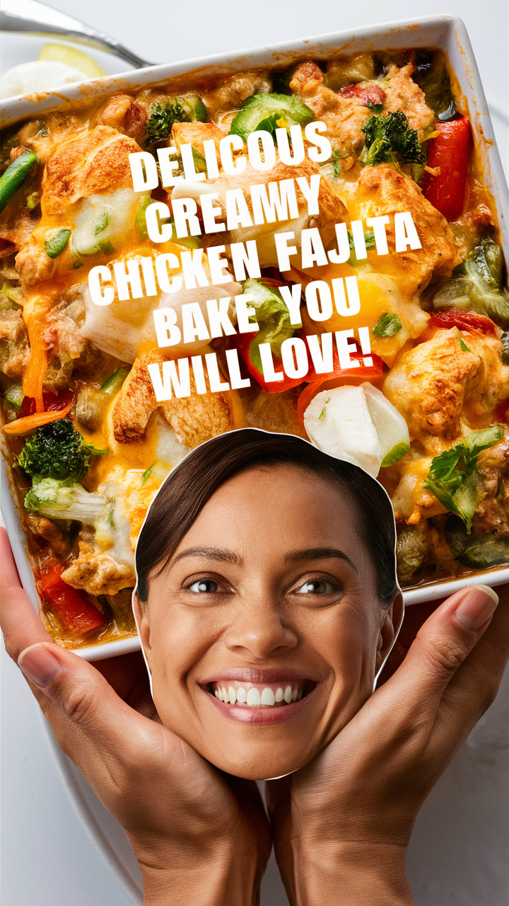 chicken fajita casserole, best fajita bake, cheesy fajita chicken, easy fajita bake, delicious chicken bake
