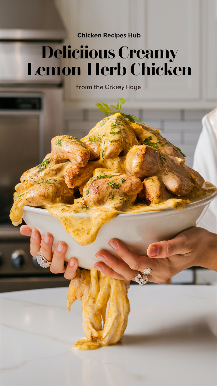 Creamy lemon chicken recipe, Lemon herb chicken, Creamy herb chicken, Lemon chicken recipe, Herb chicken recipe