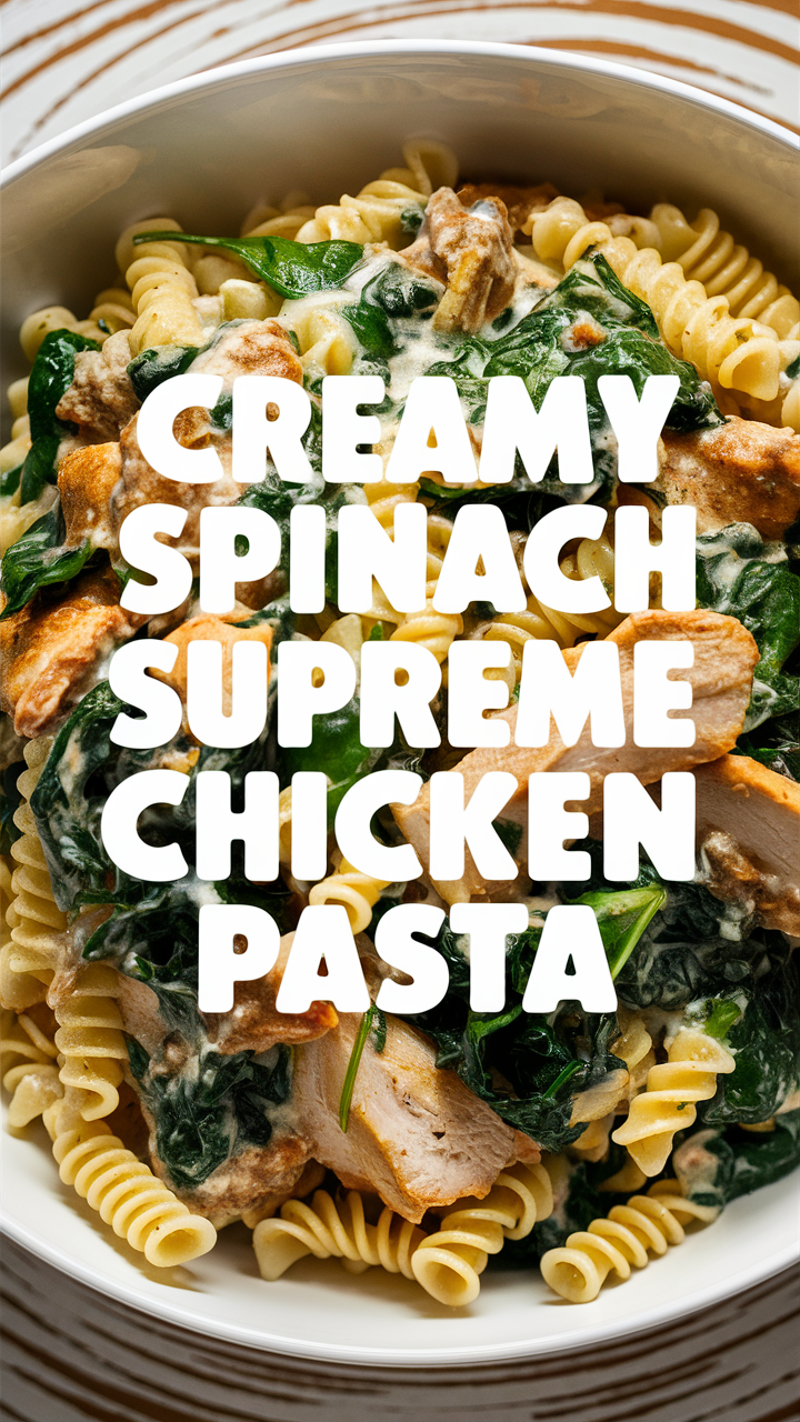 Creamy spinach pasta, Chicken pasta recipe, Chicken and spinach pasta, Creamy chicken pasta, Cheesy spinach pasta