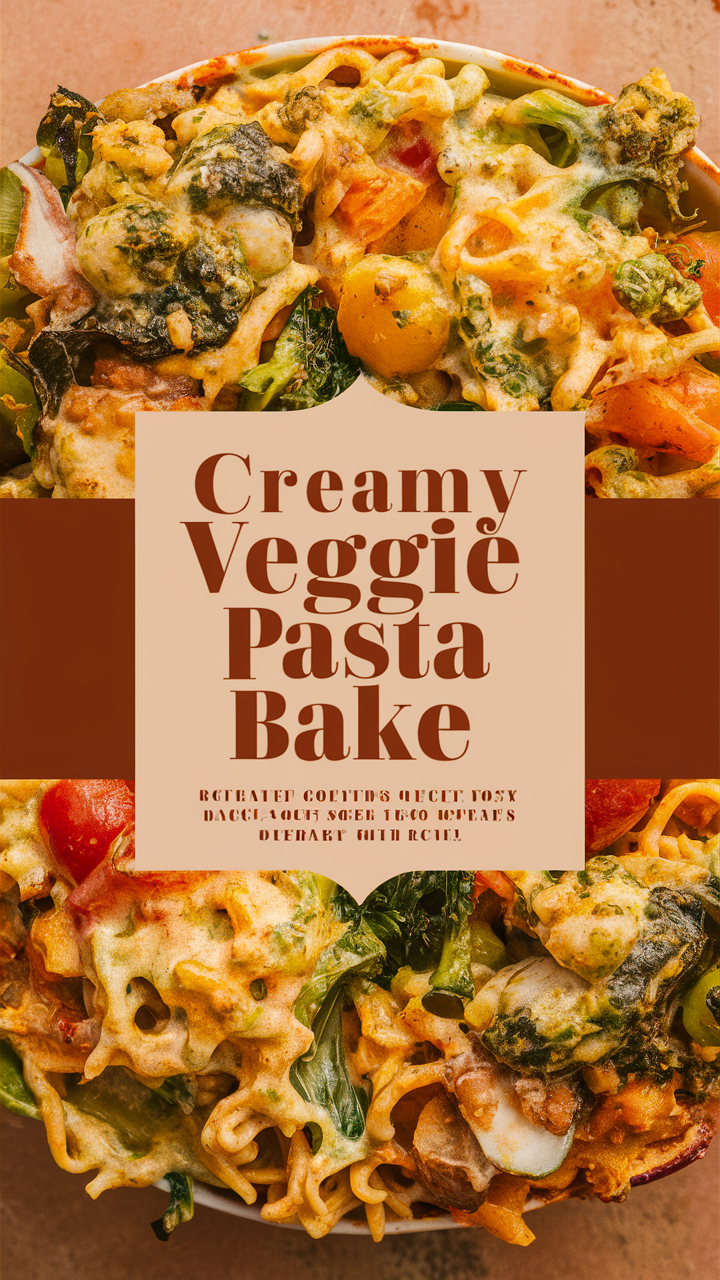 Creamy pasta bake, Veggie casserole, Creamy vegetarian dish, Baked vegetable casserole, Pasta with vegetables