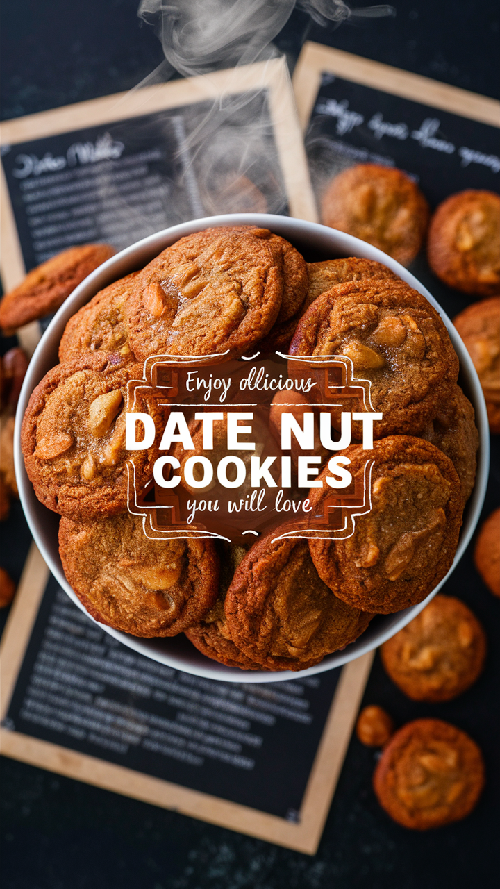 Date nut cookies recipe, Easy date nut cookies, Homemade date nut cookies, Best date nut cookie recipe, Date and walnut cookies