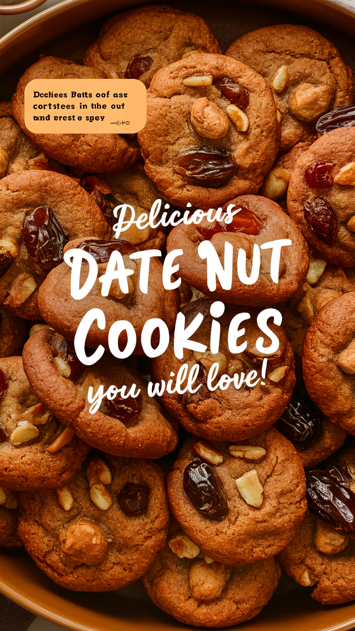 Date nut cookies recipe, Easy date nut cookies, Homemade date nut cookies, Best date nut cookie recipe, Date and walnut cookies