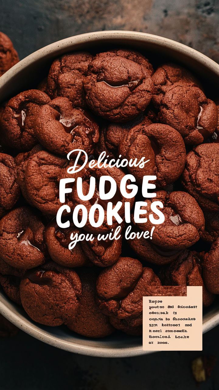 Fudge Cookies recipe, Best Fudge Cookies, Homemade Fudge Cookies, Easy Fudge Cookies, Delicious Fudge Cookies
