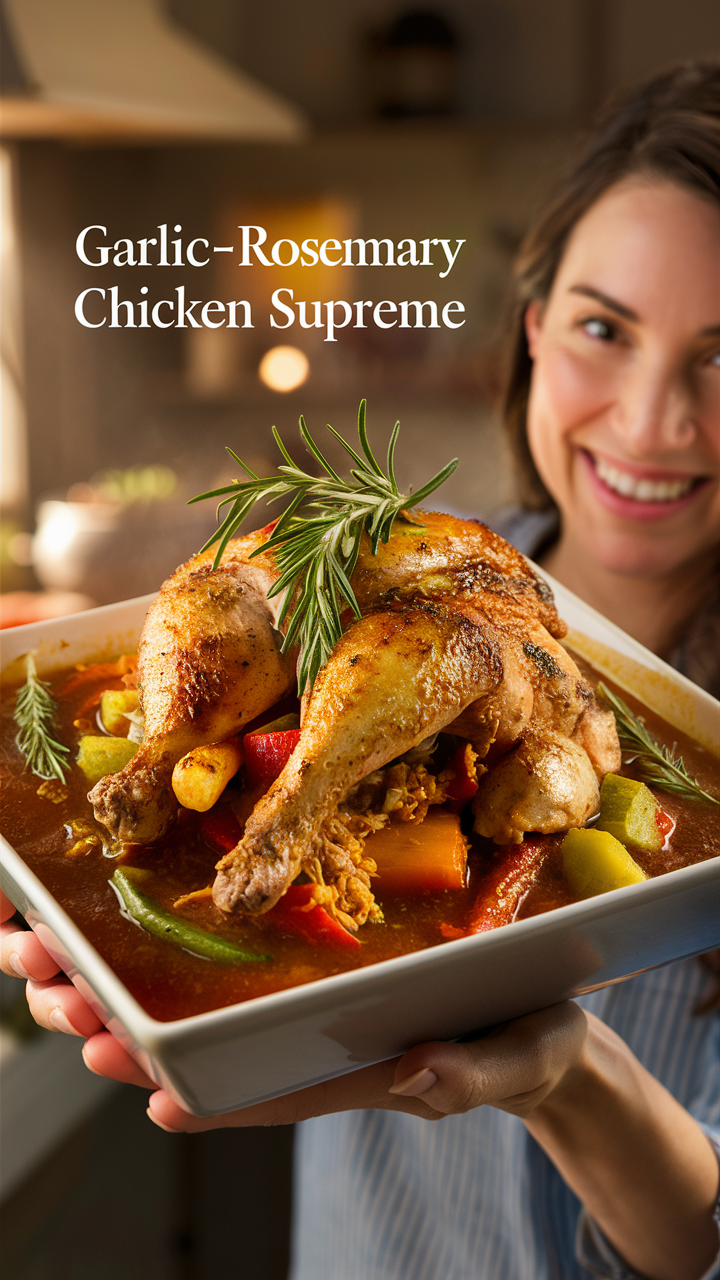 Garlic chicken recipe, Rosemary chicken recipe, Chicken supreme recipe, Flavorful chicken dish, Tasty chicken entree