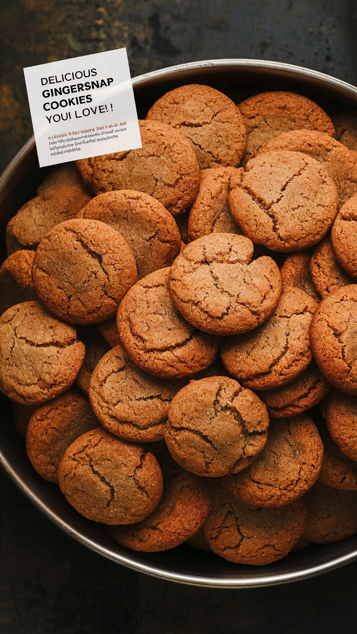 Gingersnap recipes, Best gingersnap cookies, Homemade gingersnap cookie, Gingersnap cookie ingredients, Gingersnap cookie calories