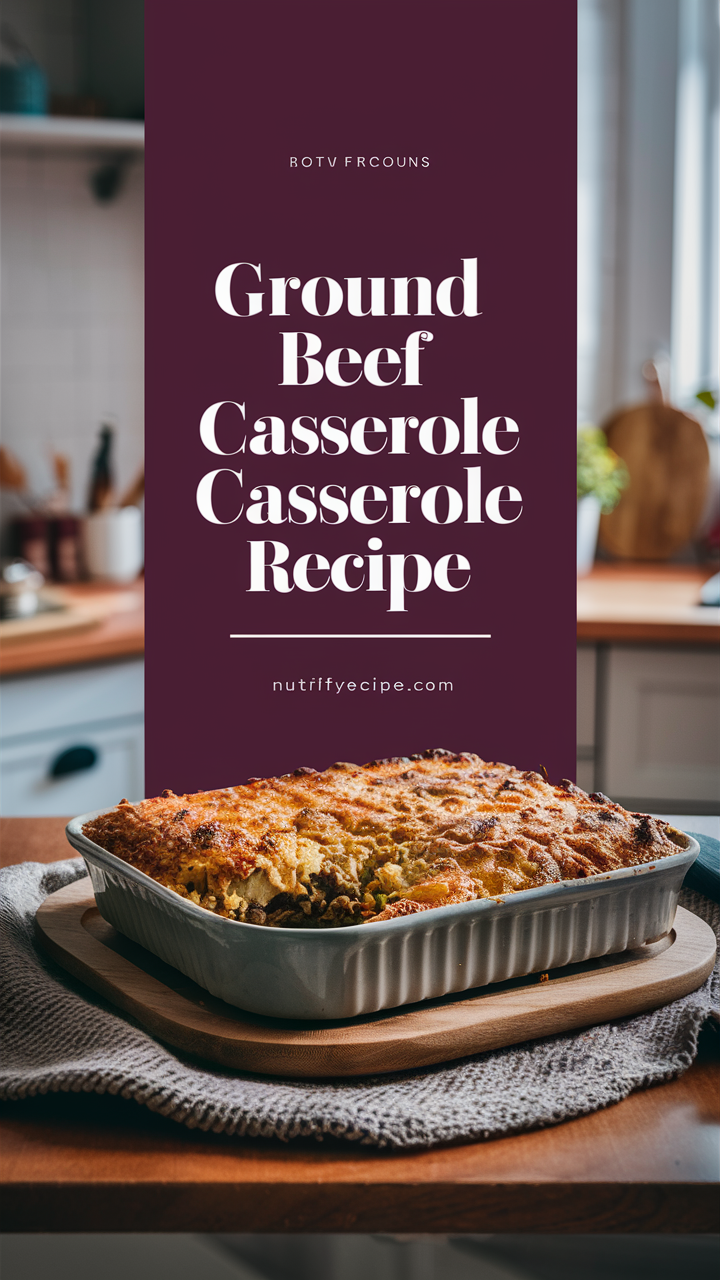 Ground Beef Casserole, Easy Casserole Recipe, Homemade Casserole Dish, Beef Casserole Ideas, Delicious Casserole Recipe