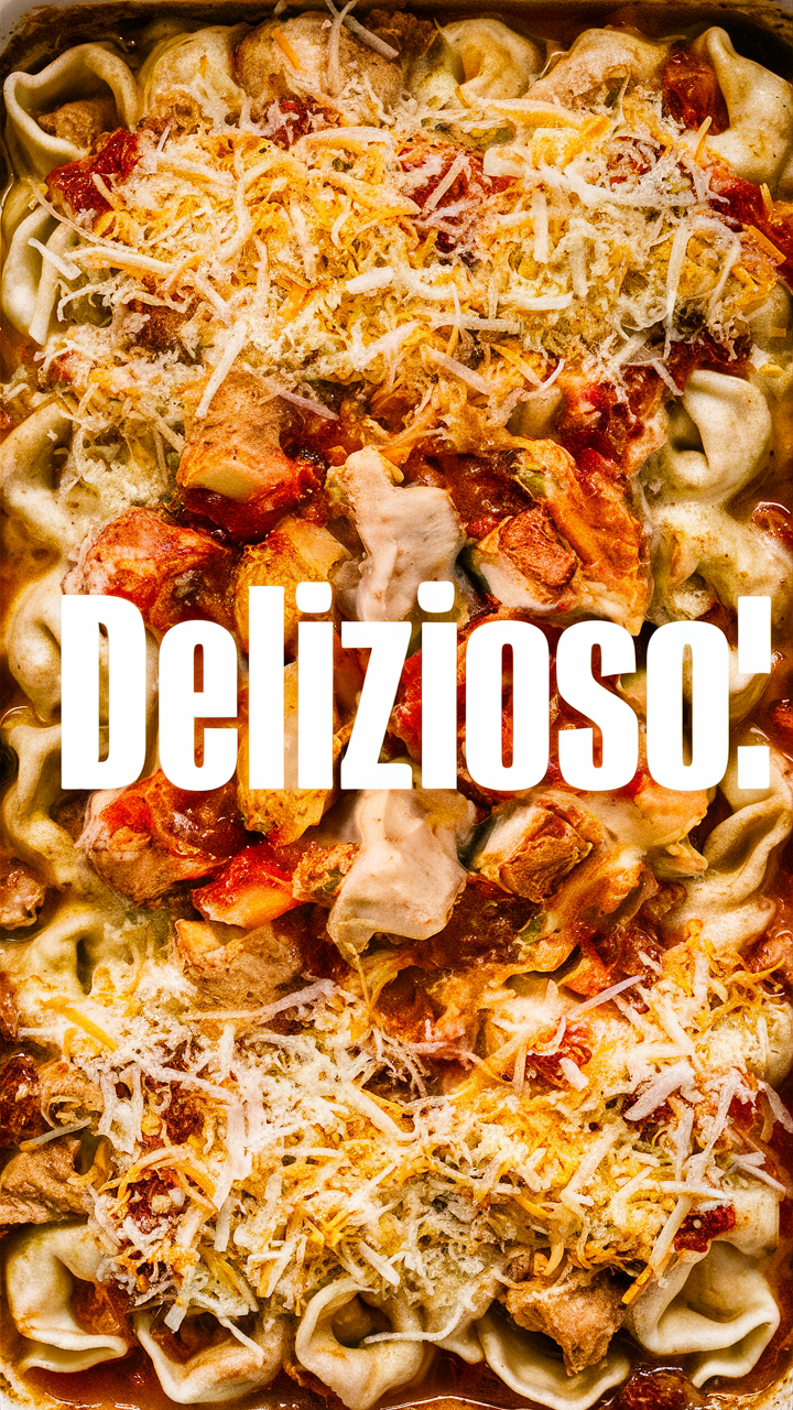 Sun-dried tomato recipes, Chicken tortellini bake, Gourmet pasta dishes, Baked chicken dishes, Exquisite Italian cuisine