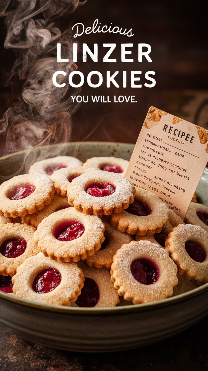 Linzer cookies, Recipe for Linzer cookies, Best Linzer cookie recipe, Linzer cookie ingredients, Homemade Linzer cookies