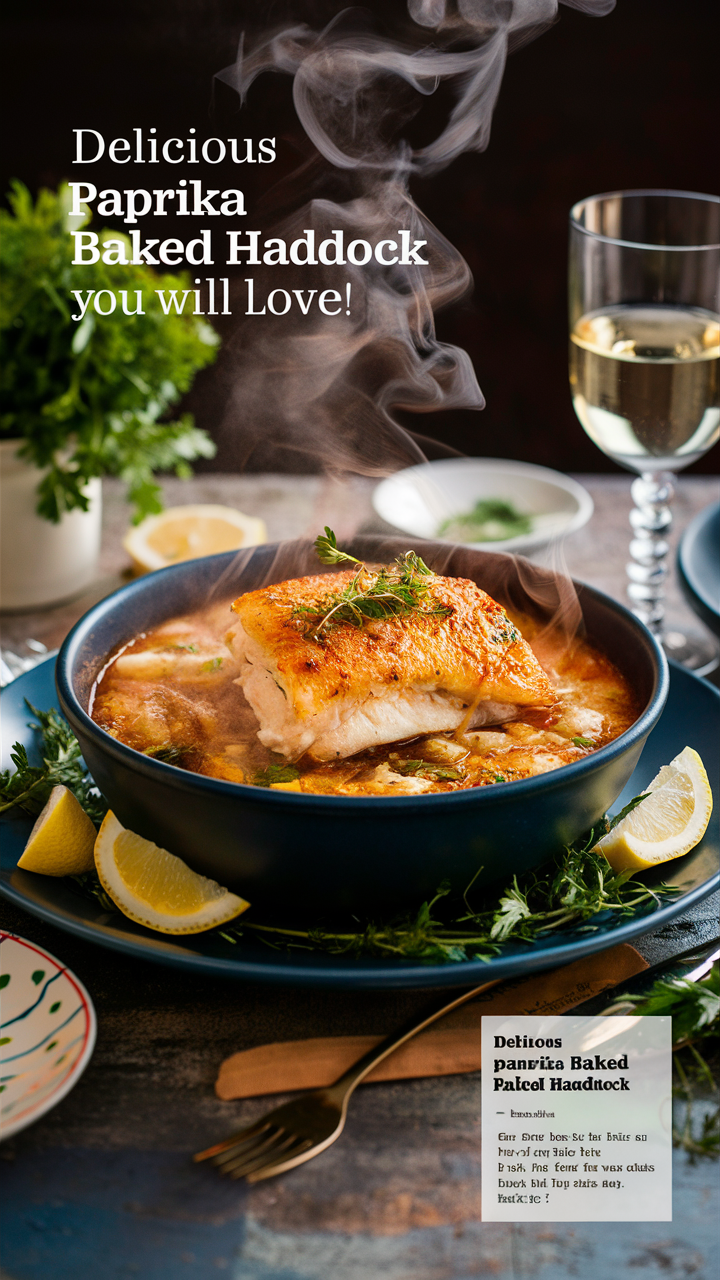 Paprika-spiced haddock, Baked haddock recipe, Paprika crust on haddock, Haddock fillets with paprika, Easy paprika haddock