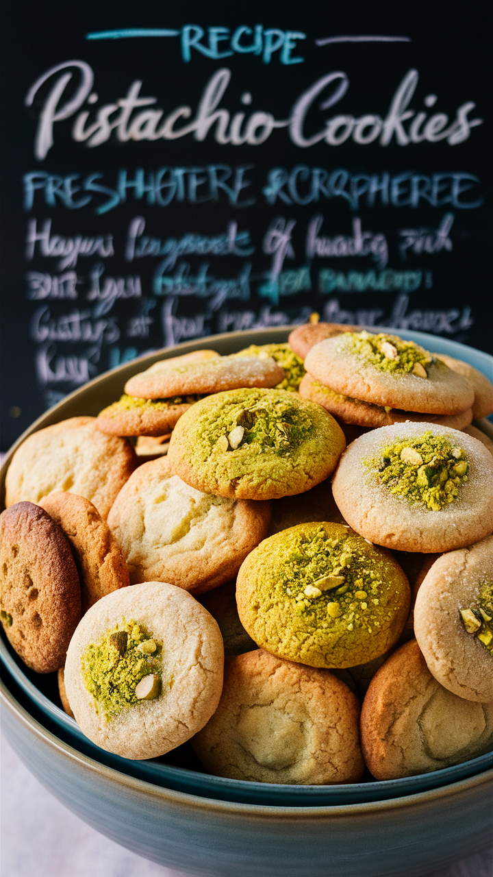 Pistachio cookie recipe, Delicious pistachio cookies, Gourmet pistachio cookies, Best pistachio cookie, Homemade pistachio biscuits