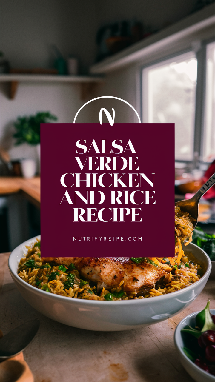 Salsa Verde Chicken, Chicken and Rice Recipe, Green Sauce Chicken, Mexican Chicken Dish, Rice and Chicken Dish