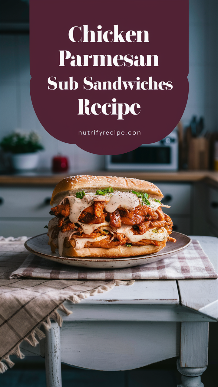 Stuffed chicken parmesan sub, Crispy chicken sub, Cheesy chicken sub, Baked chicken sub, Gourmet chicken sub