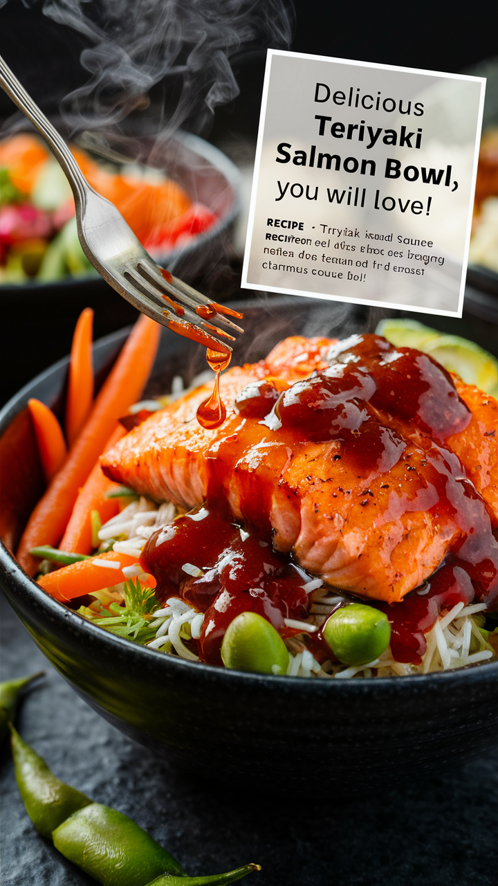 Teriyaki salmon recipe, Salmon bowl recipe, Teriyaki salmon bowl, Salmon teriyaki dish, Easy salmon teriyaki