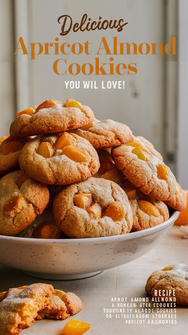 Apricot cookie recipe, Almond apricot cookies, Best apricot cookies, Almond cookie recipe, Delicious apricot cookies