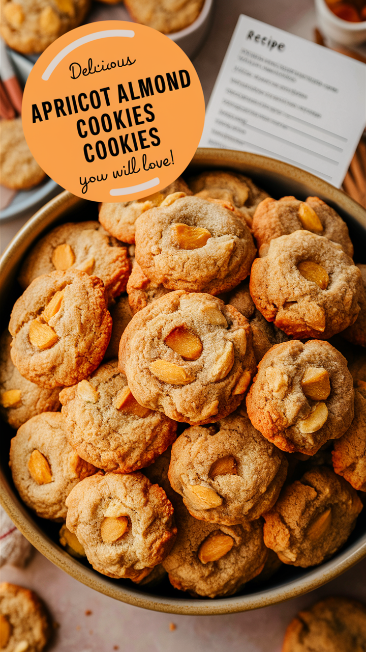 Apricot cookie recipe, Almond apricot cookies, Best apricot cookies, Almond cookie recipe, Delicious apricot cookies