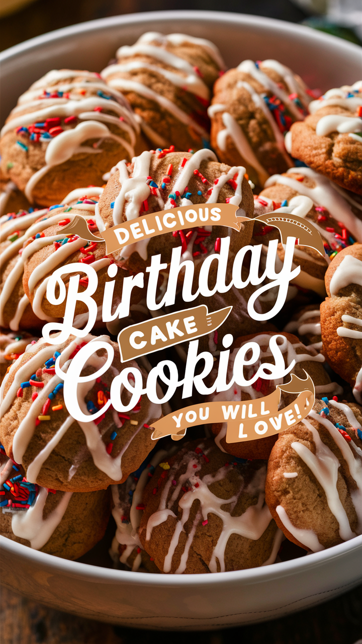 Birthday cake, Cookie recipes, Dessert ideas, Baking recipes, Special occasion treats