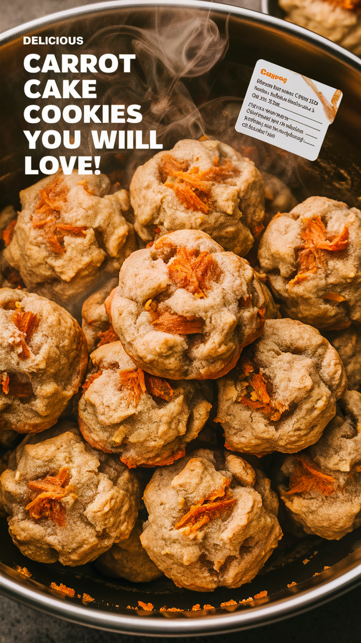 Carrot cake cookies, Carrot cake cookie recipe, Delicious carrot cookie recipe, Homemade carrot cake cookies, Best carrot cake cookie recipe