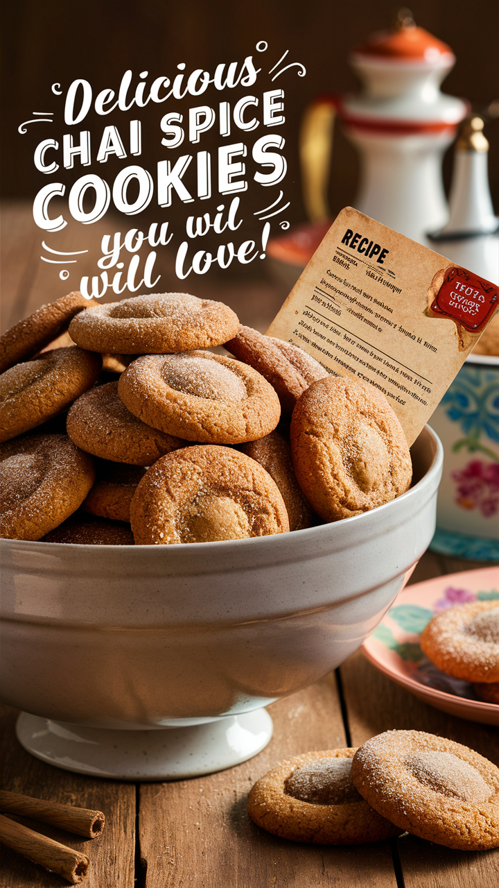 Chai Spice Cookies, Cookie Recipe, Spiced Cookie, Chai Dessert, Winter Baking