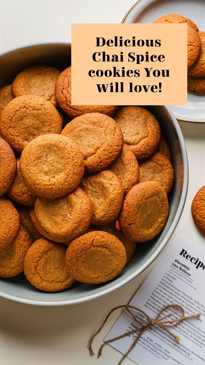 Chai Spice Cookies, Cookie Recipe, Spiced Cookie, Chai Dessert, Winter Baking