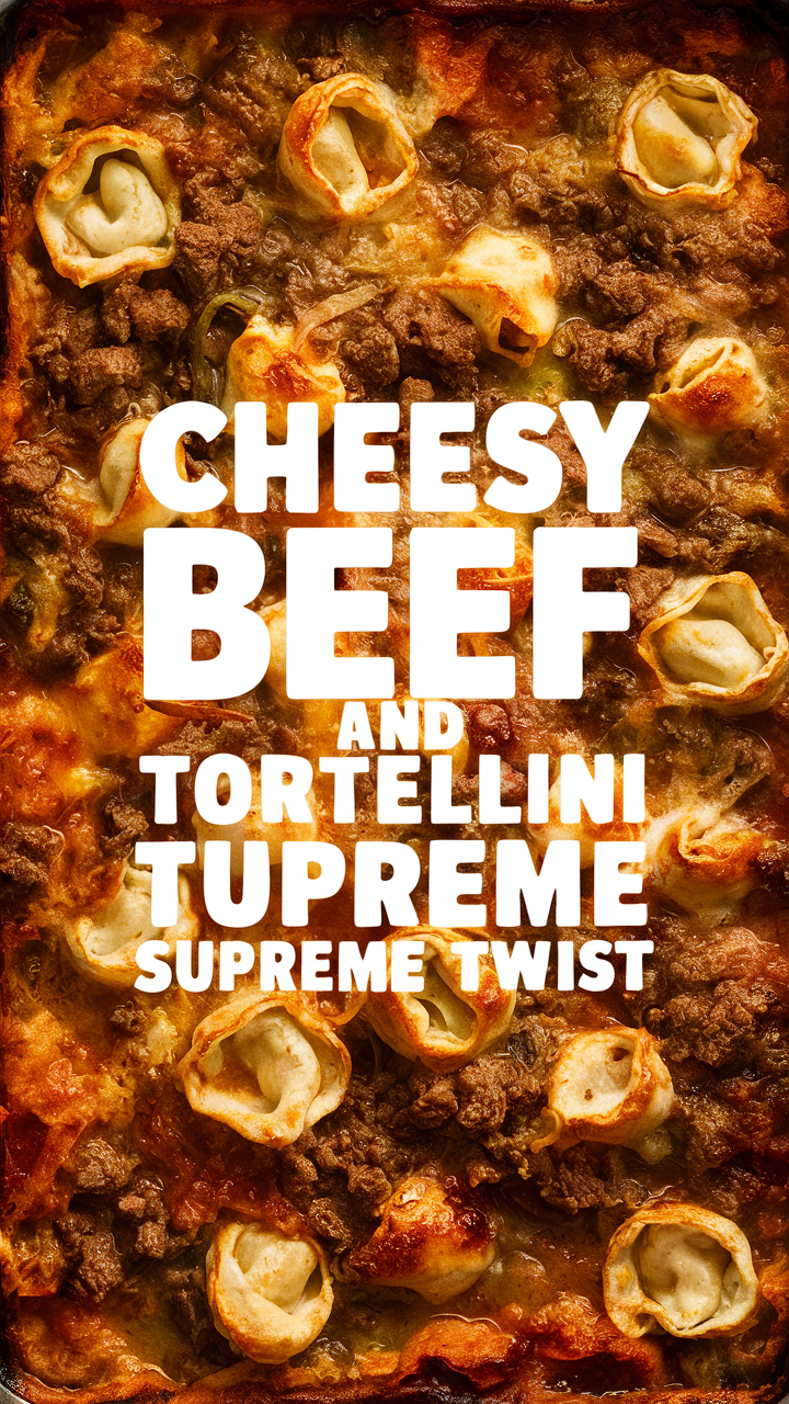 Cheese filled tortellini, Beef and cheese dishes, Gourmet beef tortellini, Cheesy dinner recipes, Tortellini beef casserole