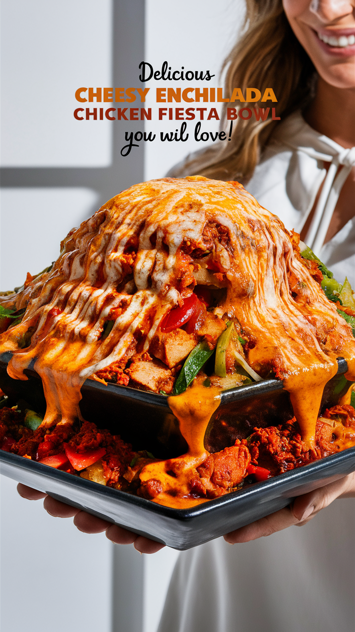 Chicken Enchilada Bowl, Enchilada Chicken Casserole, Chicken Enchilada Skillet, Fiesta Chicken Bowl, Cheesy Enchilada Chicken