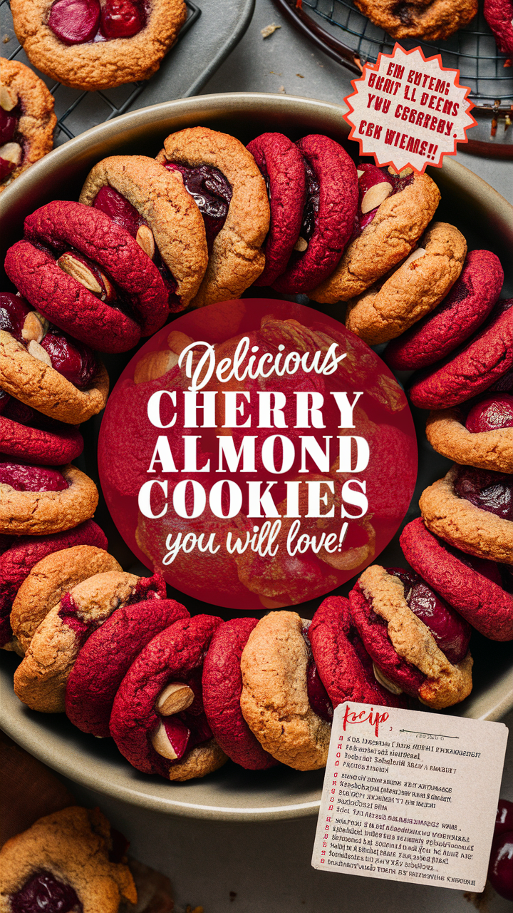 Cherry almond cookie recipe, 
Almond cherry cookies, 
Best cherry almond cookies, 
Cherry almond biscuit recipe, 
Recipe for cherry almond cookies