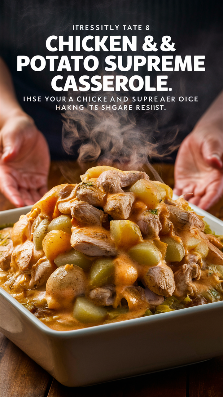 Chicken casserole recipe, Potato casserole dish, Easy chicken casserole, Potato bake casserole, Casserole potluck dish