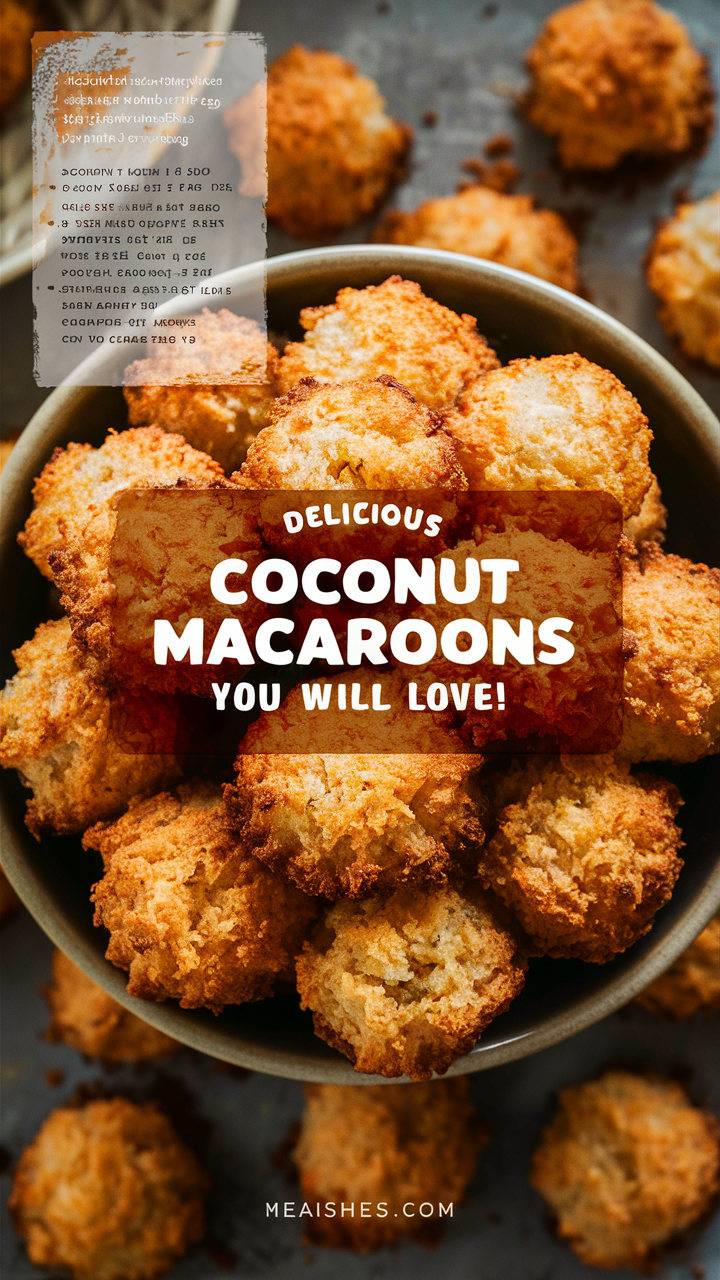 coconut macaroon recipe, coconut cookie recipe, coconut dessert recipe, homemade coconut macaroons, moist coconut macaroons