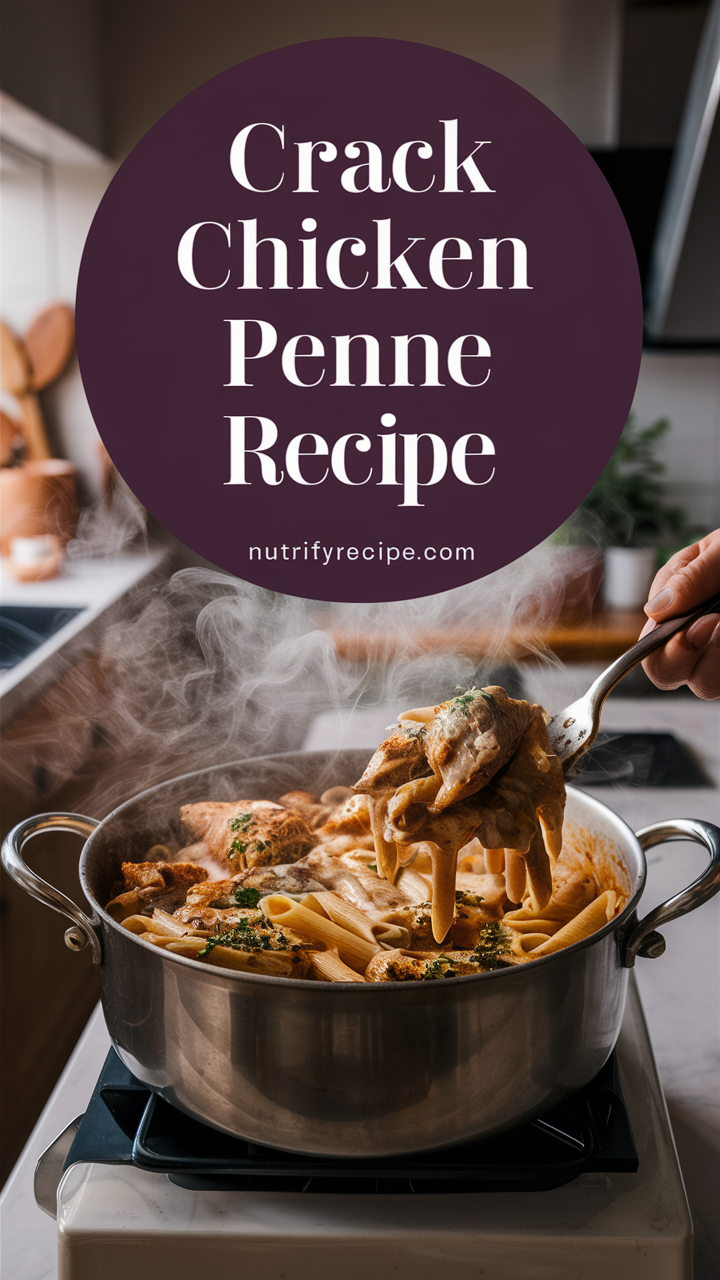 Crack Chicken Pasta Recipe, Creamy Chicken Penne, Savory Chicken Alfredo, Cheesy Chicken Pasta, Delicious Chicken Carbonara