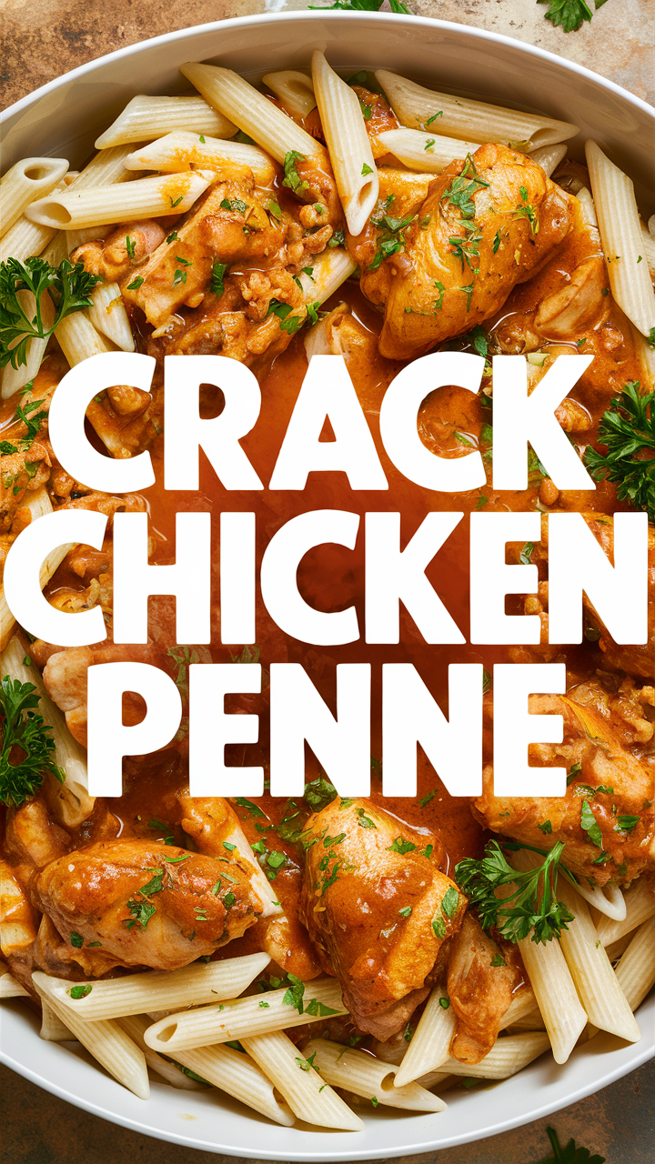 Crack Chicken Pasta Recipe, Creamy Chicken Penne, Savory Chicken Alfredo, Cheesy Chicken Pasta, Delicious Chicken Carbonara