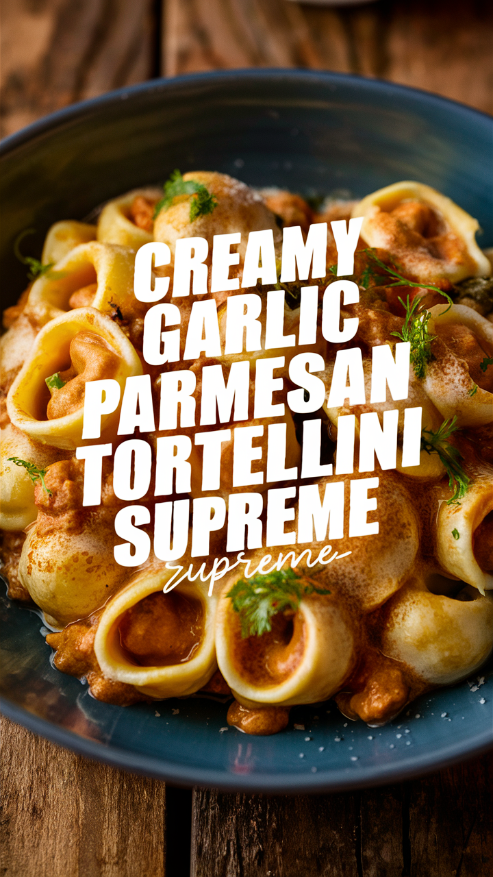Creamy garlic tortellini supreme, Garlic Parmesan tortellini, Creamy tortellini recipe, Parmesan tortellini, Garlic Parmesan recipe